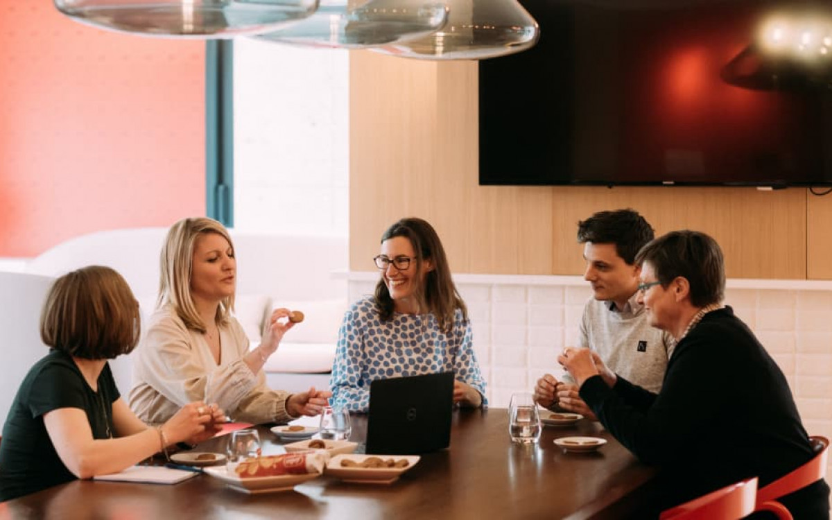 Biscoff marketing team at HQ in Lembeke, Belgium