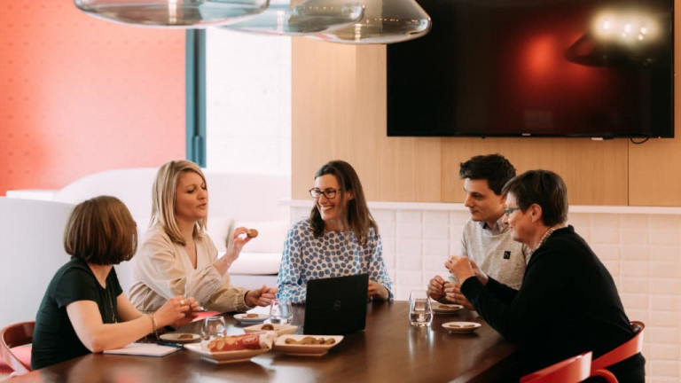 Biscoff marketing team at HQ in Lembeke, Belgium